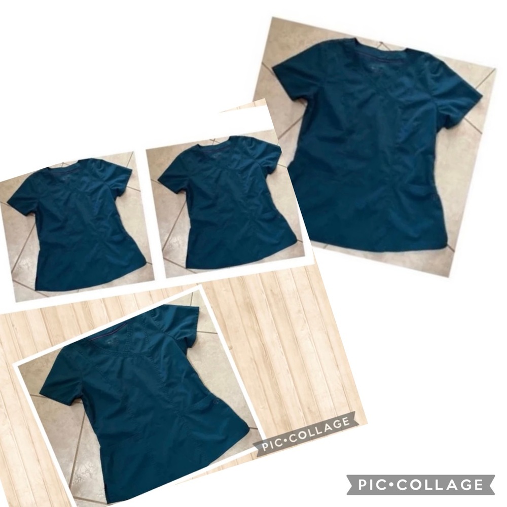 Purple Label Teal Blue Scrub Tops